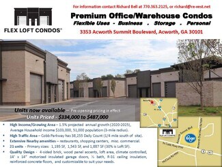 Plus de détails pour Acworth & Buford Flex Loft Condos – Local d’activités à vendre