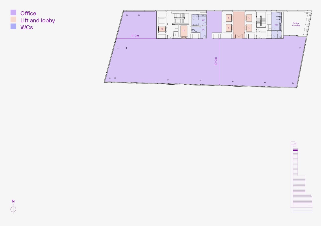 8 Bishopsgate, Londres à louer Plan d’étage– Image 1 sur 1
