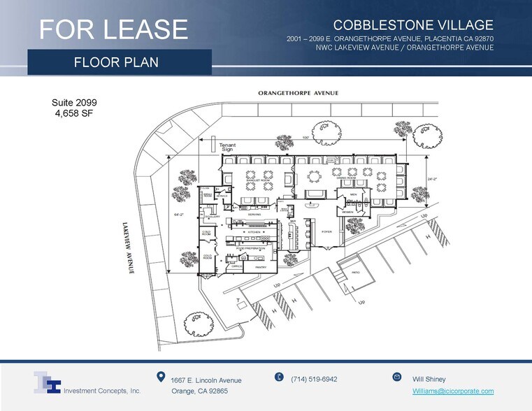 2099 E Orangethorpe Ave, Placentia, CA à louer - Plan d’étage – Image 2 sur 4