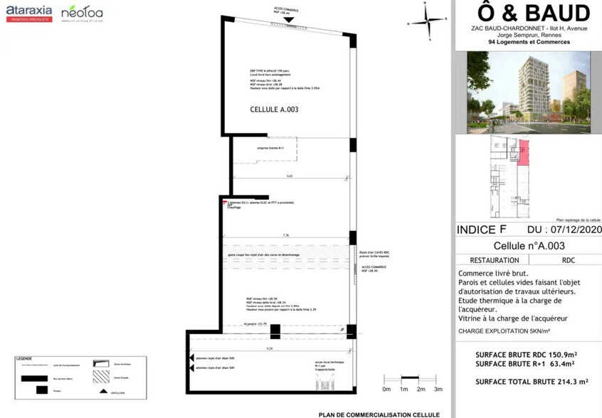 Local commercial dans Rennes à louer - Plan d’étage – Image 2 sur 3