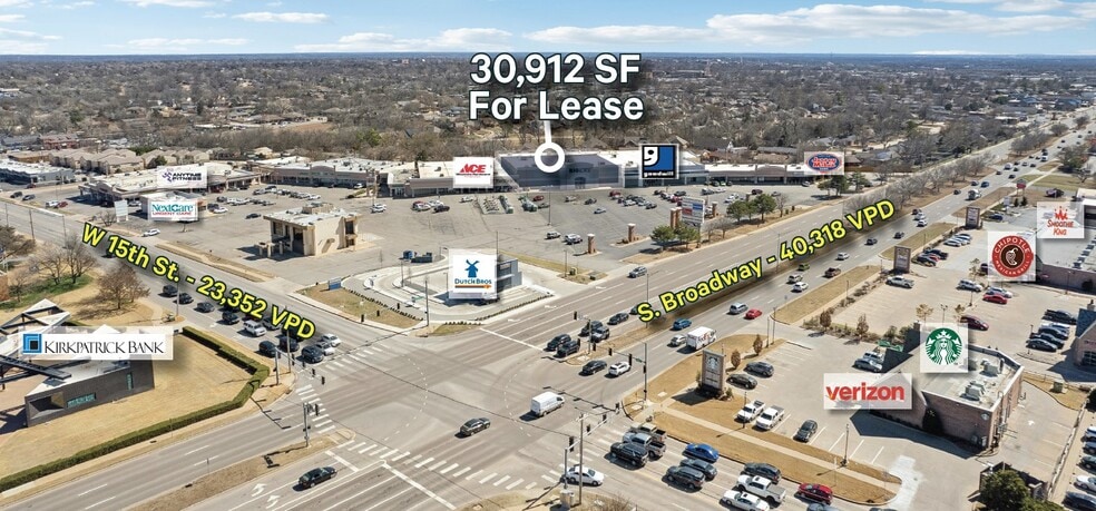 1600-1724 S Broadway Ave, Edmond, OK à louer - Aérien – Image 3 sur 3