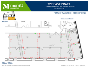 729 E Pratt St, Baltimore, MD à louer Plan d’étage– Image 1 sur 1