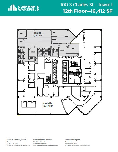 100 S Charles St, Baltimore, MD à louer Plan d’étage– Image 1 sur 8