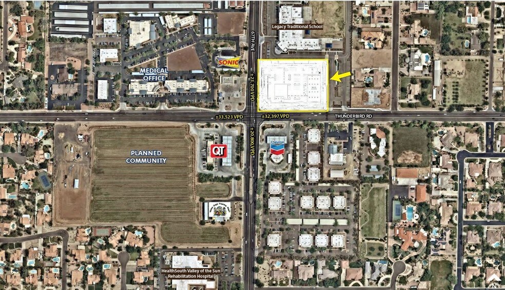 SWC 67th & Thunderbird Rd, Glendale, AZ à louer - Aérien – Image 2 sur 4