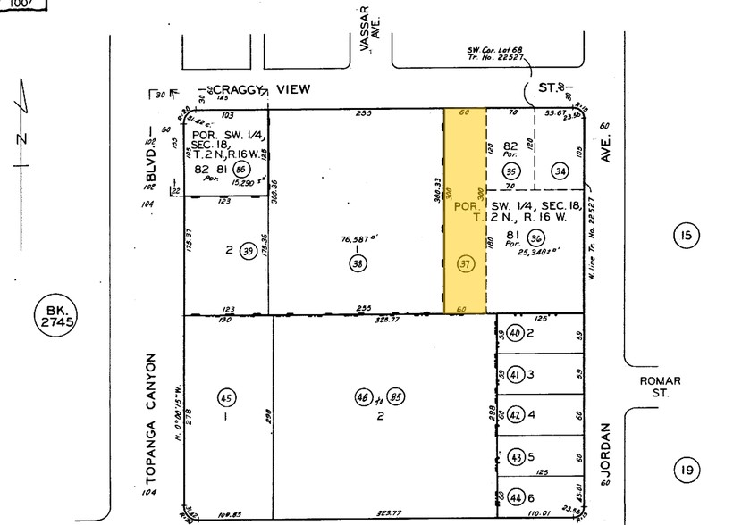 21818 Craggy View St, Chatsworth, CA à louer - Plan cadastral – Image 2 sur 2