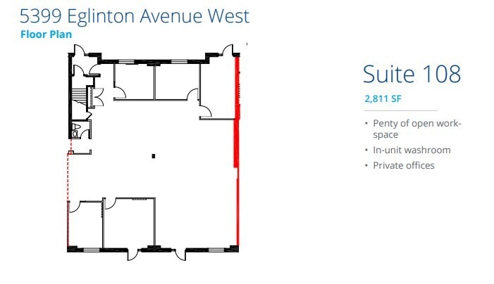 5397 Eglinton Ave W, Toronto, ON à louer Plan d’étage– Image 1 sur 1