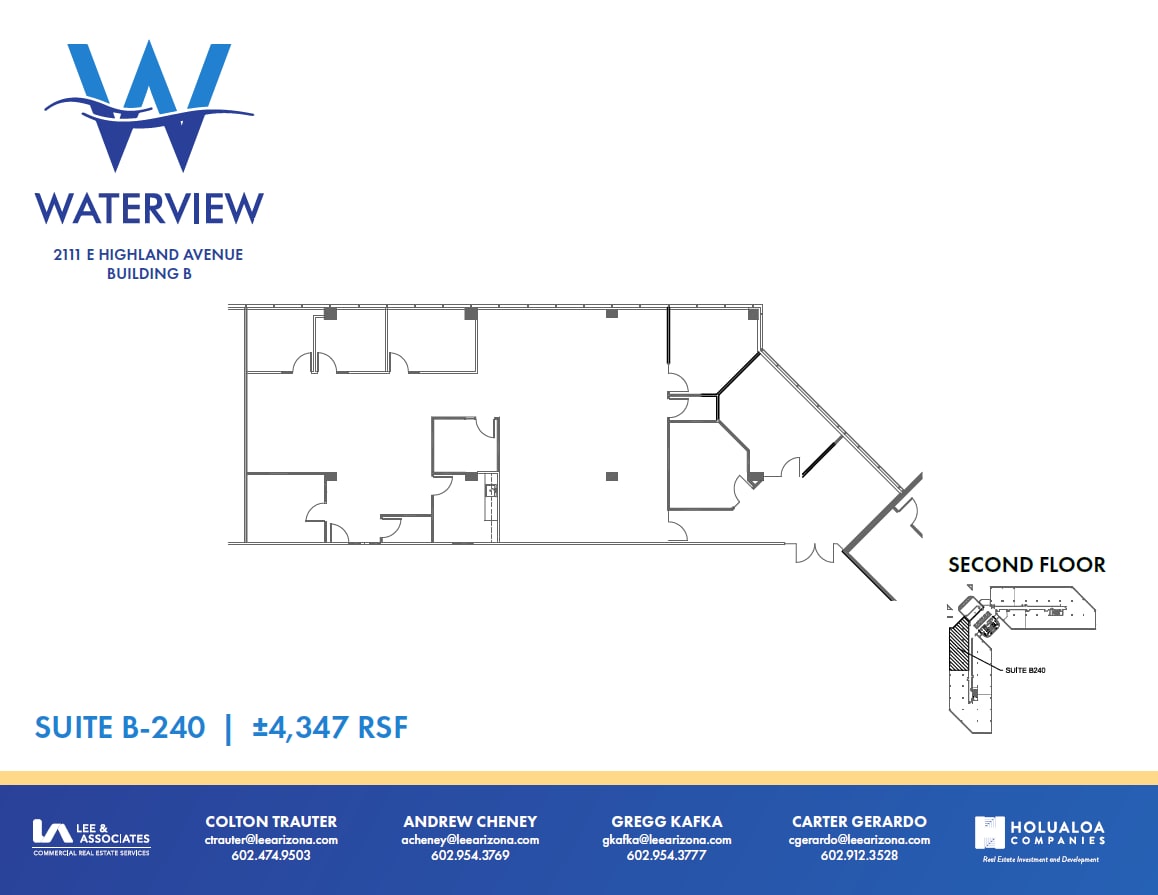 2111 E Highland Ave, Phoenix, AZ à louer Plan d’étage– Image 1 sur 1