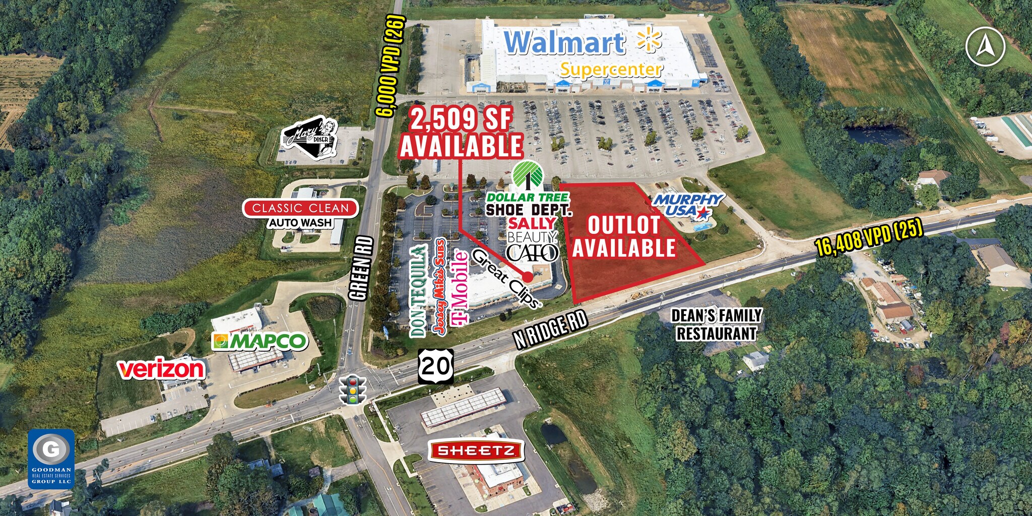 6067 N Ridge Rd, Madison, OH à louer Aérien– Image 1 sur 11