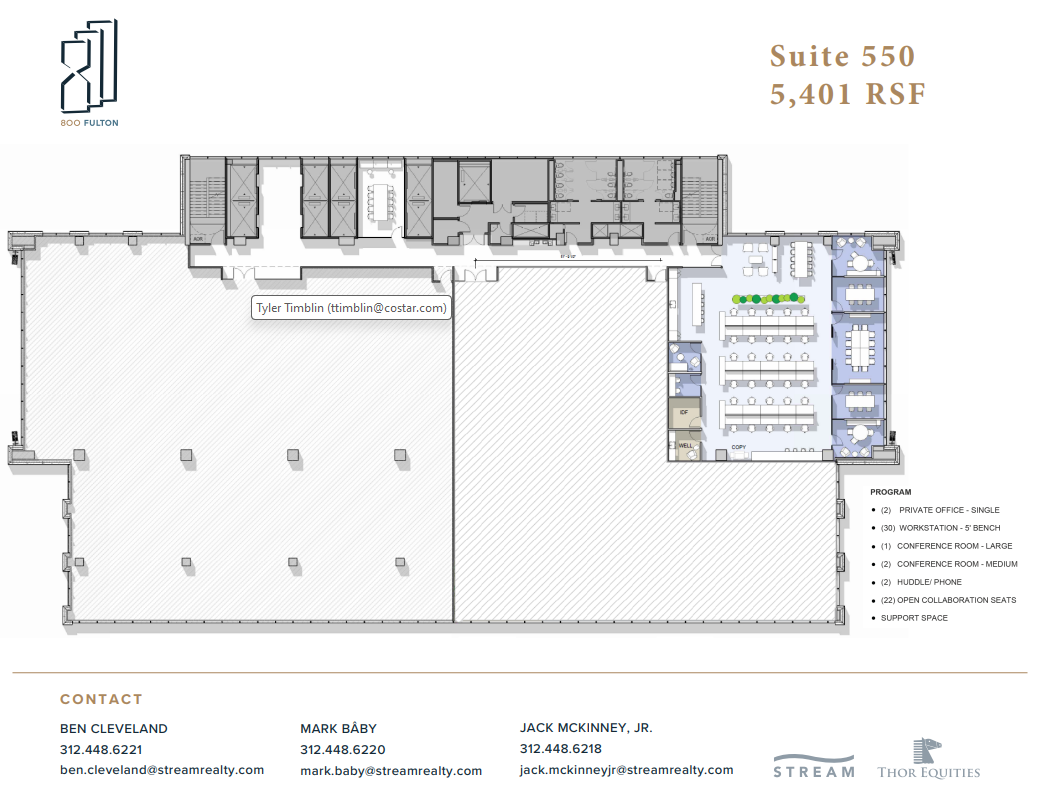 800 W Fulton St, Chicago, IL à louer Plan d’étage– Image 1 sur 1