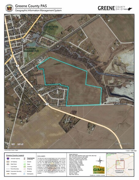 3448 Turnbull rd, Cedarville, OH à vendre - Plan cadastral – Image 3 sur 3