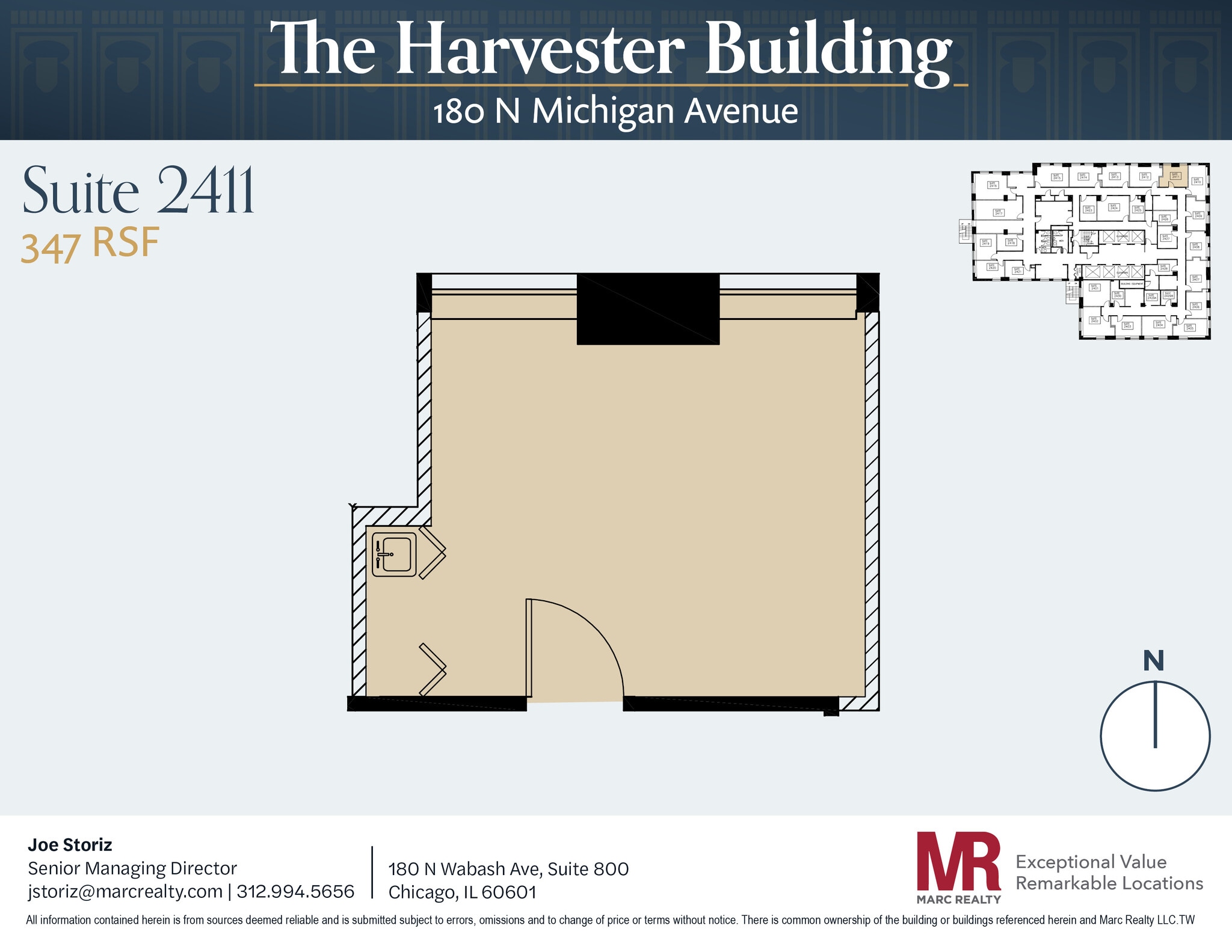 180 N Michigan Ave, Chicago, IL à louer Plan d’étage– Image 1 sur 4