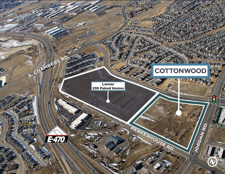 E-470 & Jordan Rd- Cottonwood, Parker, CO à vendre - Aérien – Image 2 sur 3