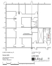 409 Washington Ave, Towson, MD à louer Plan d’étage– Image 1 sur 1