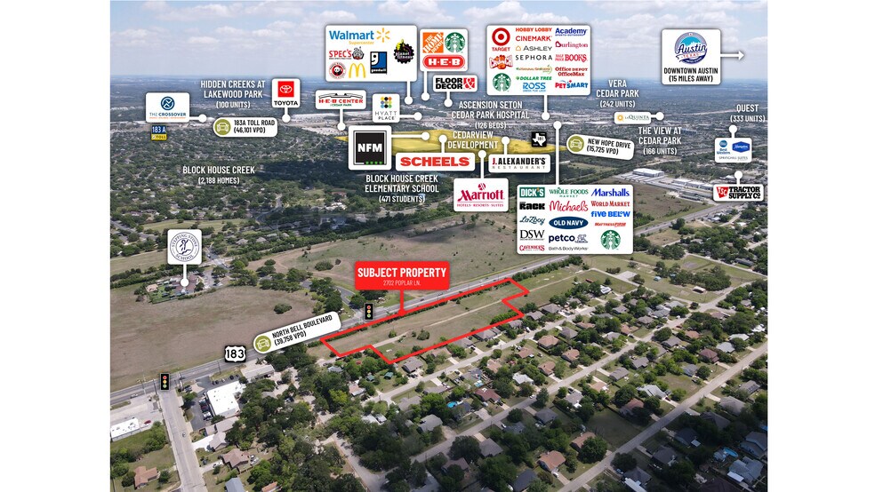 2702-2508 Poplar ln, Cedar Park, TX à vendre - Photo principale – Image 1 sur 6