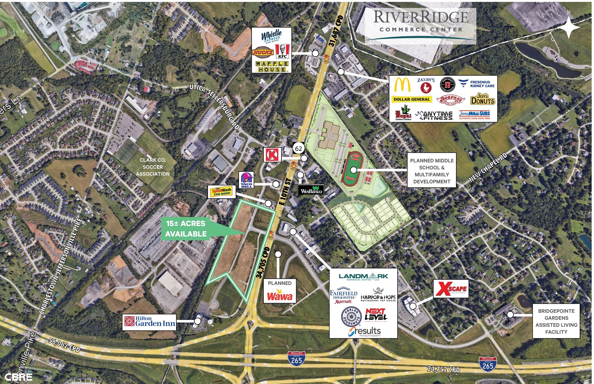 E. Hwy 62 Hwy, Jeffersonville, IN à vendre Photo principale– Image 1 sur 2