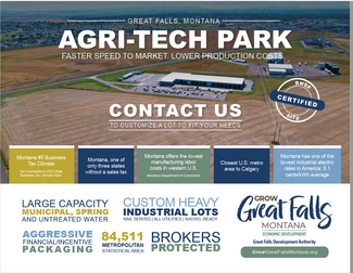 Plus de détails pour Great Falls Montana Agritech Park, Great Falls, MT - Terrain à vendre