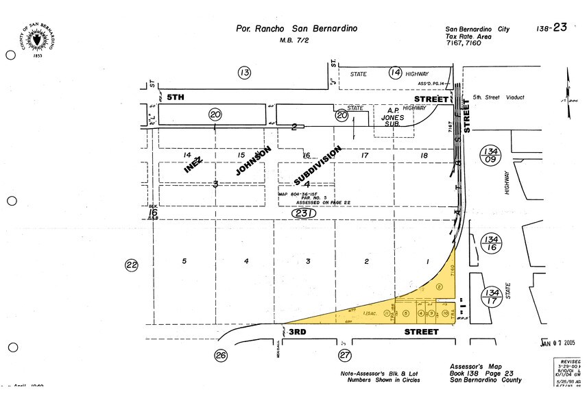 340 N I St, San Bernardino, CA à vendre - Plan cadastral – Image 2 sur 3
