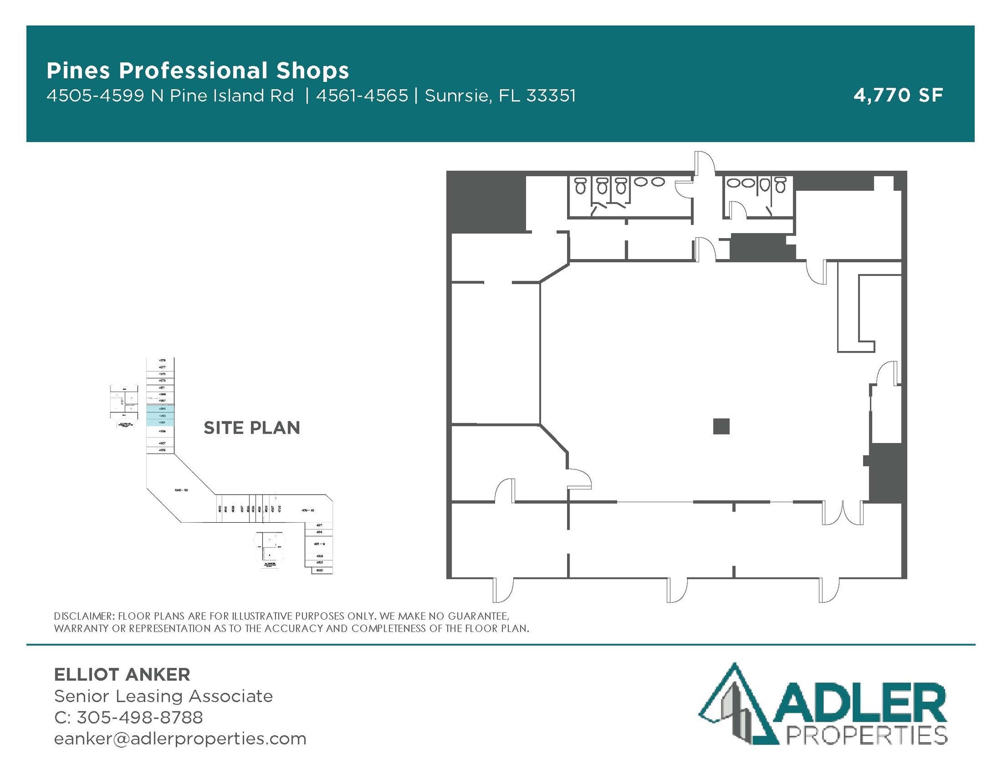 4505-4599 N Pine Island Rd, Sunrise, FL à louer Plan d’étage– Image 1 sur 14