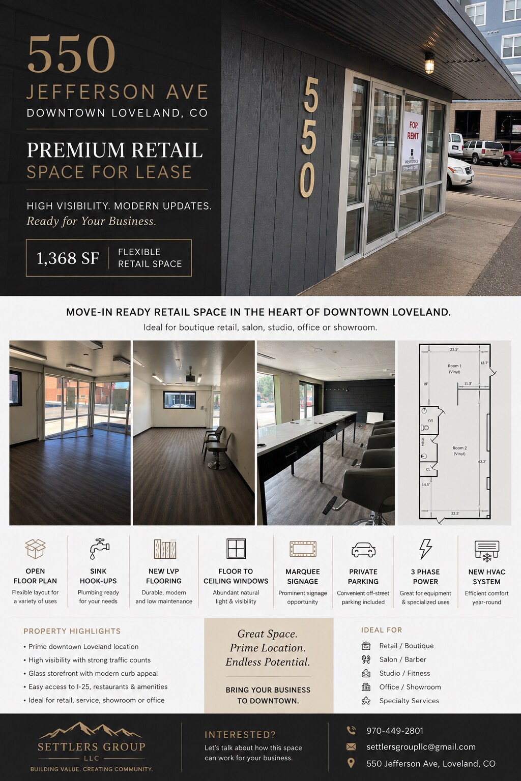 540-550 N Jefferson Ave, Loveland, CO à louer Photo de l’immeuble– Image 1 sur 2