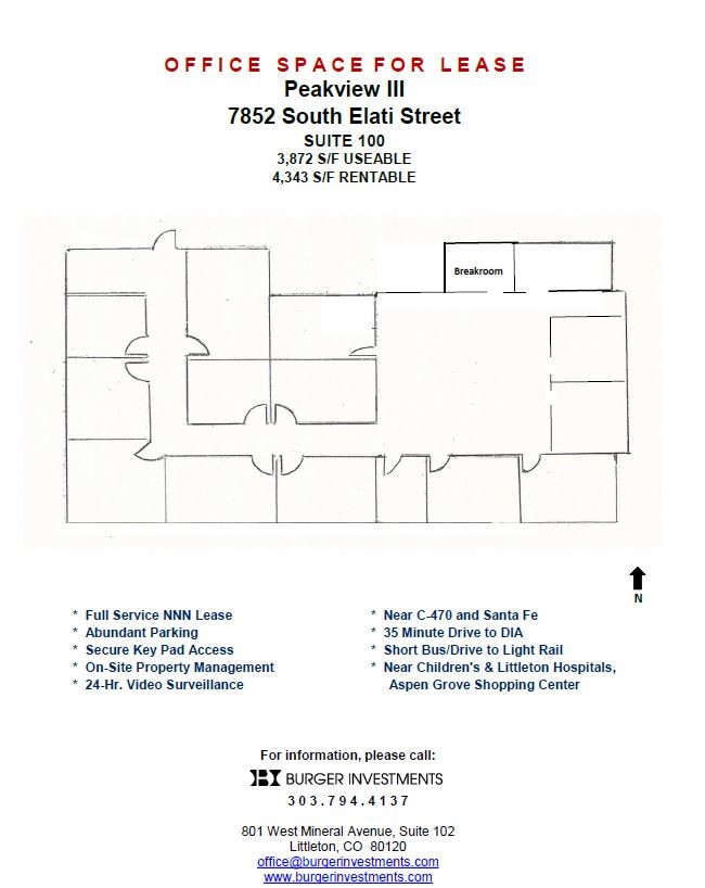 7852 S Elati St, Littleton, CO à louer Plan d’étage– Image 1 sur 1