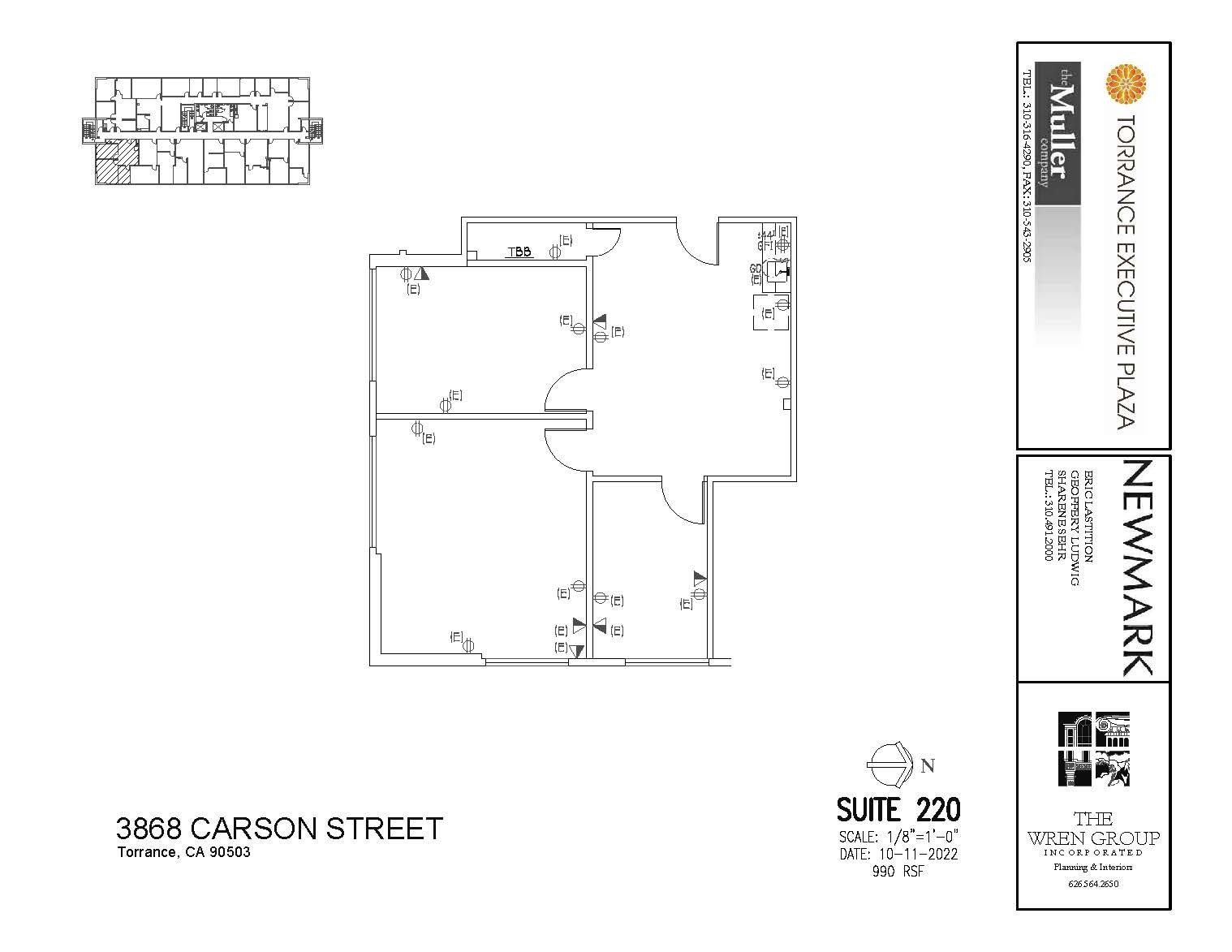 3848 W Carson St, Torrance, CA à louer Plan d’étage– Image 1 sur 1