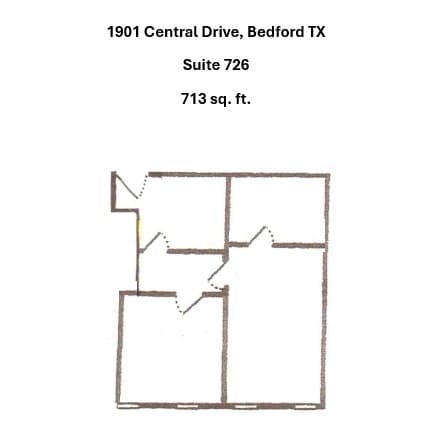 1901 Central Dr, Bedford, TX à louer Plan d’étage– Image 1 sur 1