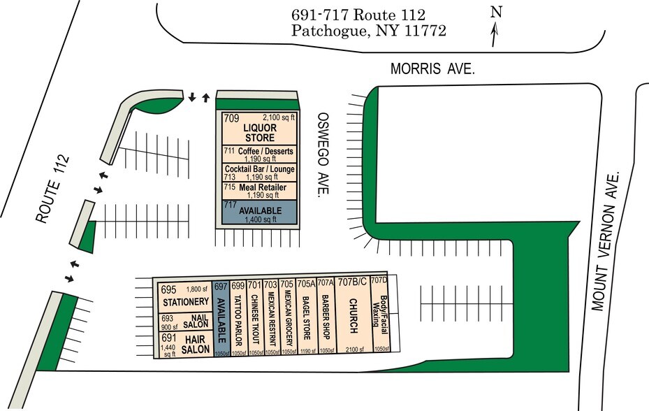 691-717 Route 112 (Two Buildings) portefeuille de 2 biens à vendre sur LoopNet.fr - Plan de site – Image 2 sur 8