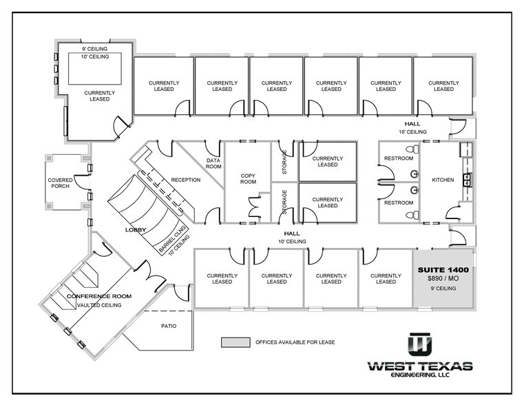 13037 Quaker Ave, Lubbock, TX à louer - Plan d’étage – Image 2 sur 13