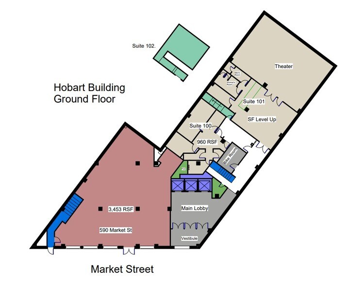582-590 Market St, San Francisco, CA à louer - Plan d’étage – Image 2 sur 4