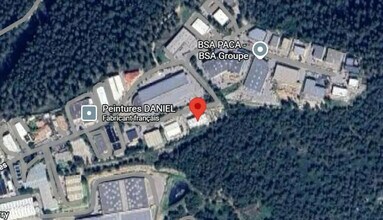 Roquefort-la-Bédoule - Vue aérienne vue de carte