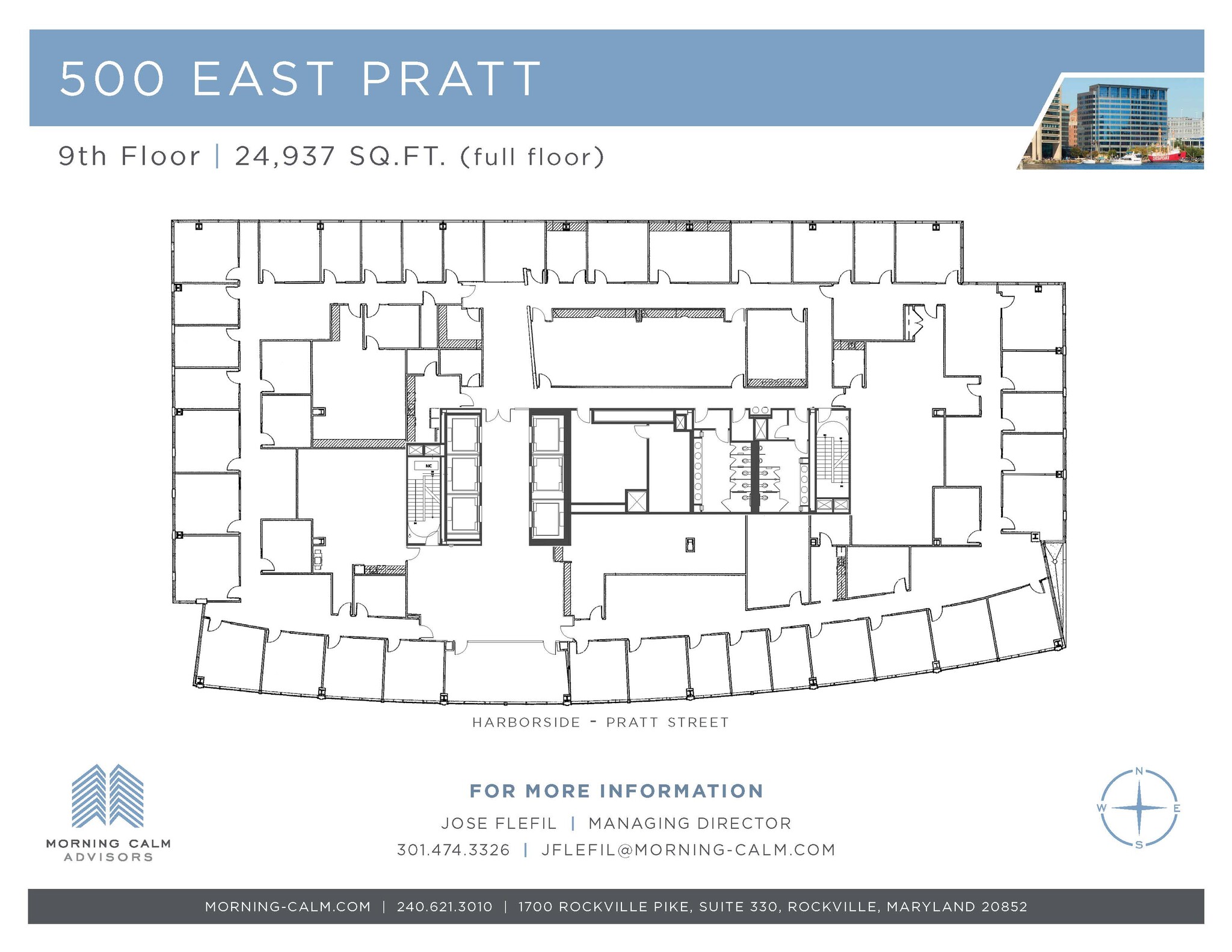 500 E Pratt St, Baltimore, MD à louer Plan d’étage– Image 1 sur 1