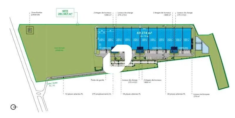 Industriel/Logistique dans GONFREVILLE-L'ORCHER à louer - Plan d’étage – Image 2 sur 2