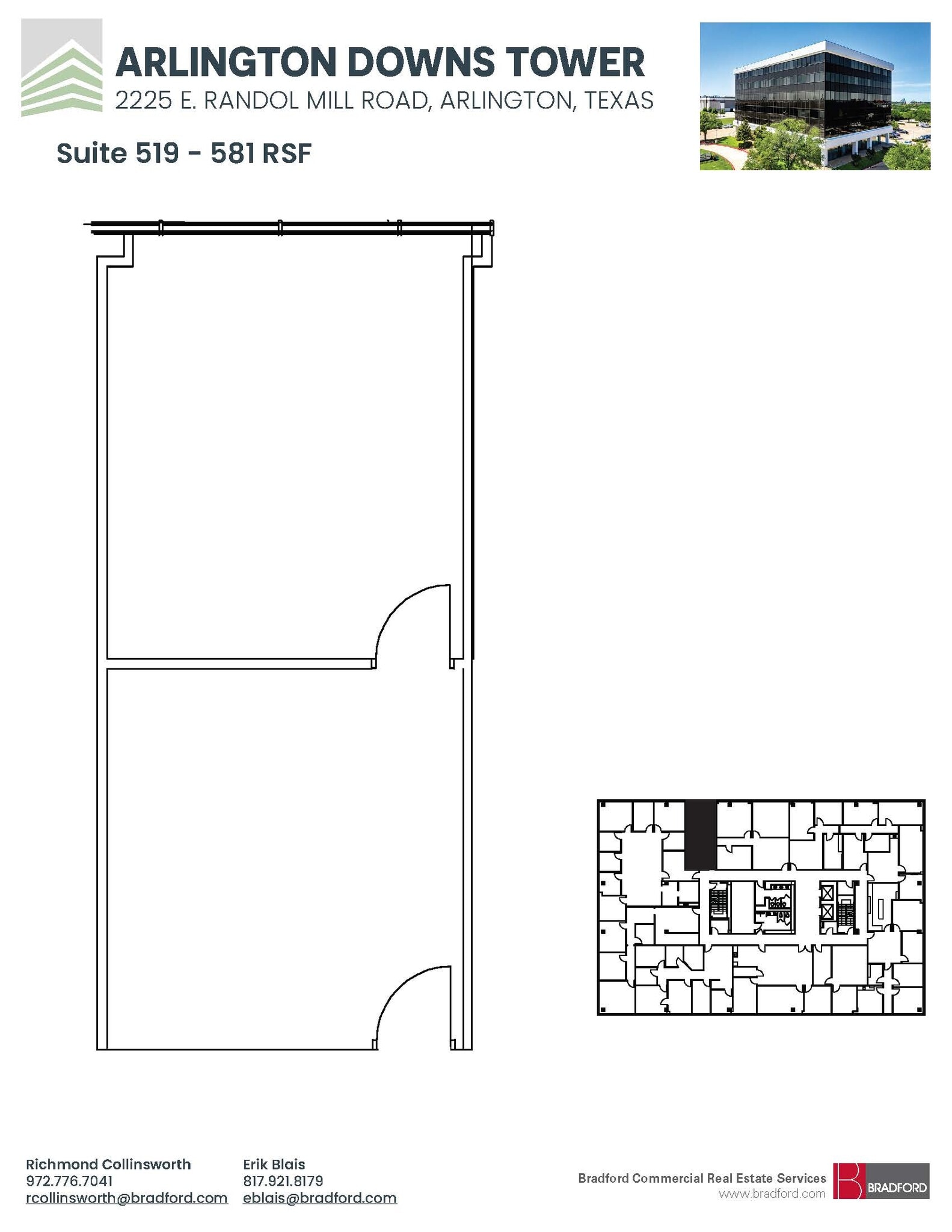 2225 E Randol Mill Rd, Arlington, TX à louer Plan d’étage– Image 1 sur 2