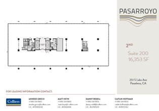 225 S Lake Ave, Pasadena, CA à louer Plan d’étage– Image 1 sur 1