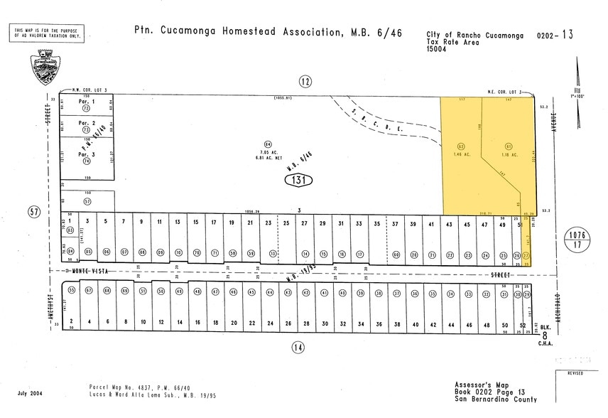 6946 Archibald Ave, Rancho Cucamonga, CA à vendre - Plan cadastral – Image 2 sur 4