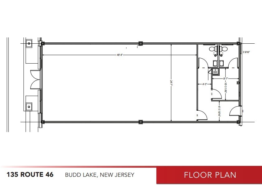 135 US Highway 46, Budd Lake, NJ à louer Plan d’étage– Image 1 sur 1