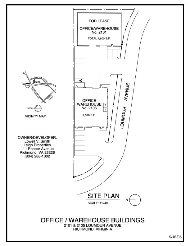 2105 Loumour Ave, Richmond, VA à louer Plan de site– Image 1 sur 1