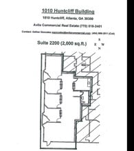 1010 Huntcliff, Atlanta, GA à louer Plan d’étage– Image 1 sur 1