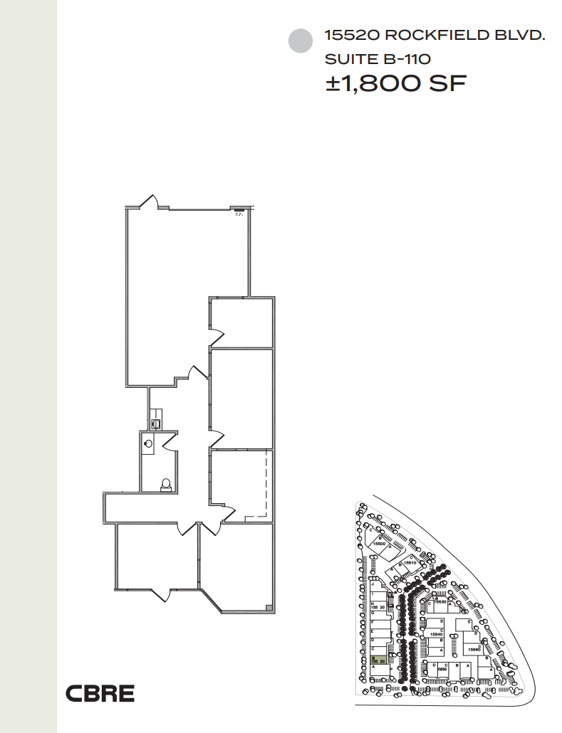 15550 Rockfield Blvd, Irvine, CA à louer Plan d’étage– Image 1 sur 1