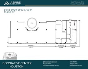 5120 Woodway Dr, Houston, TX à louer Plan d’étage– Image 2 sur 6