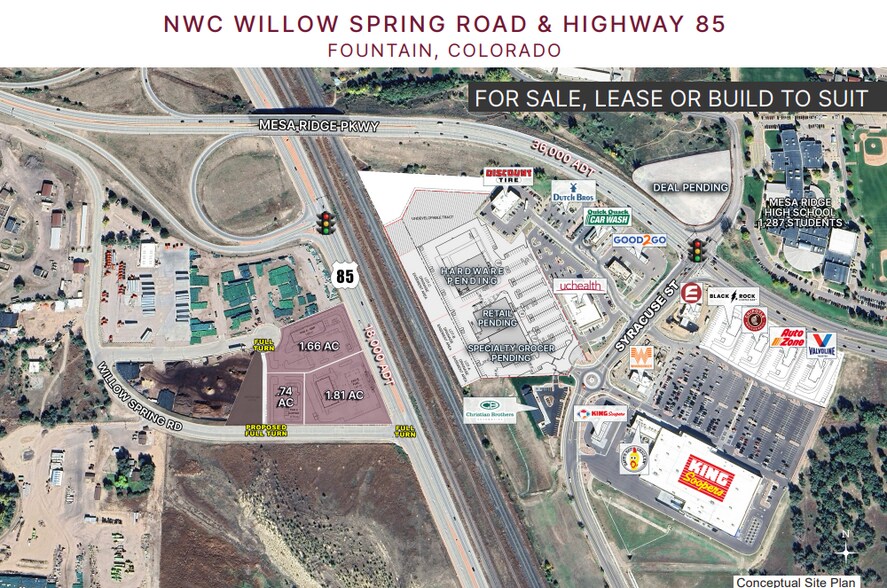 NWC WILLOW SPRING ROAD & HIGHWAY 85, Fountain, CO à louer - Photo principale – Image 1 sur 1