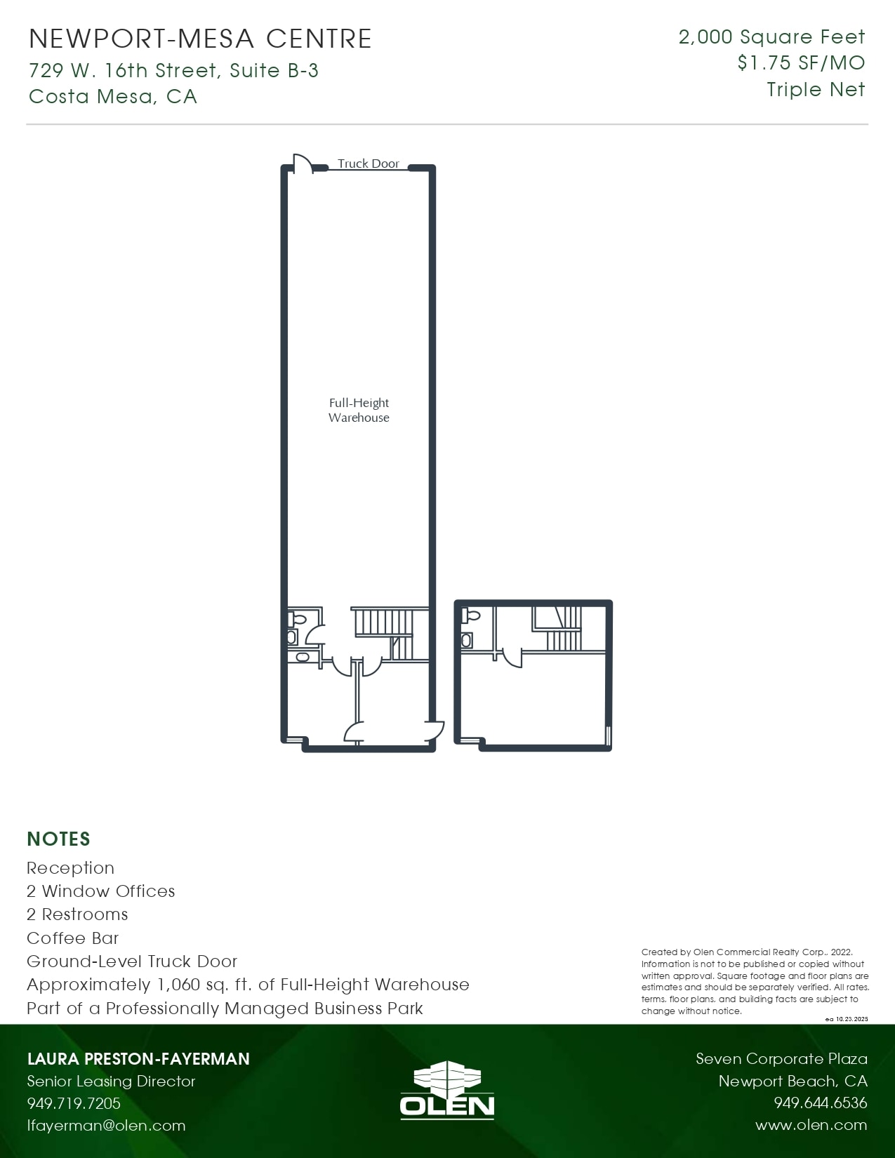 1599 Superior Ave, Costa Mesa, CA à louer Photo intérieure– Image 1 sur 1