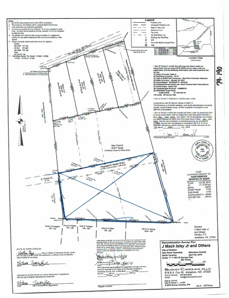 Elm/Parker St, Graham, NC à louer - Plan de site – Image 2 sur 2