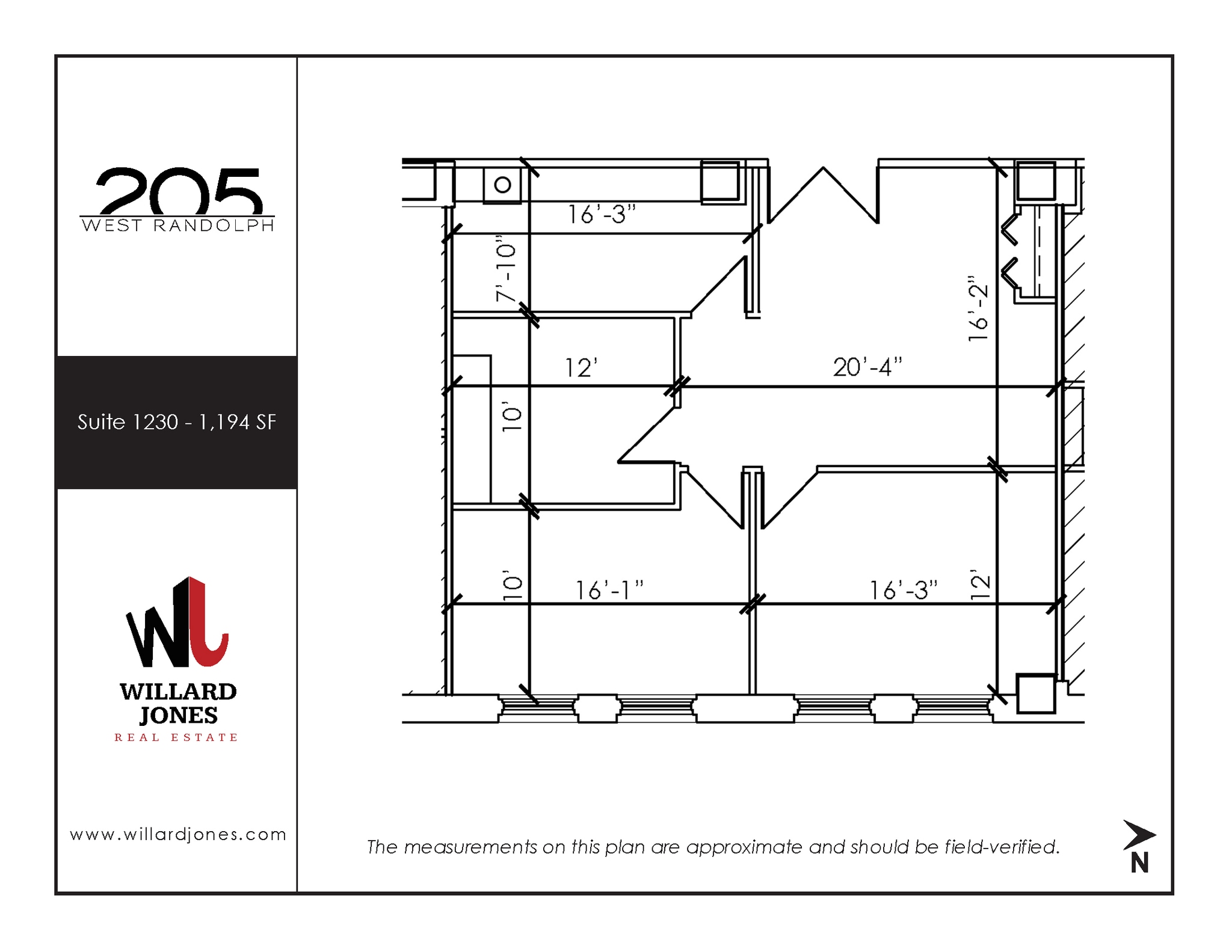 205 W Randolph St, Chicago, IL à louer Plan d’étage– Image 1 sur 1