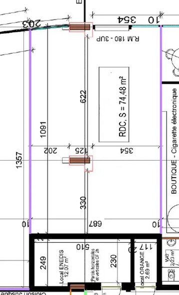 Local commercial dans Rochefort à louer - Plan d’étage – Image 3 sur 3