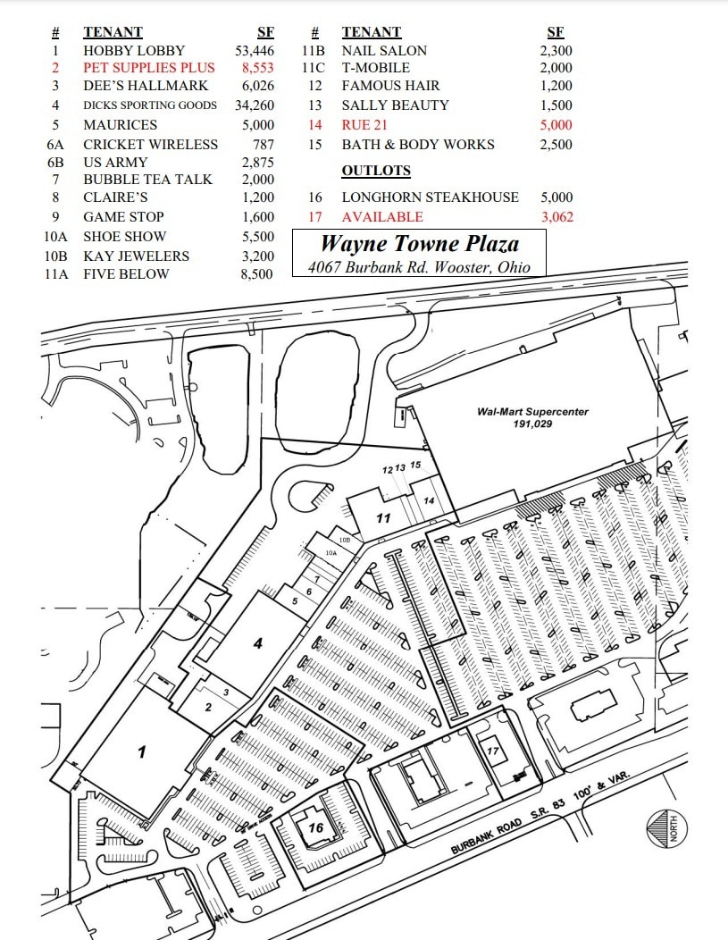 3883 Burbank Rd, Wooster, OH à louer Plan de site– Image 1 sur 1