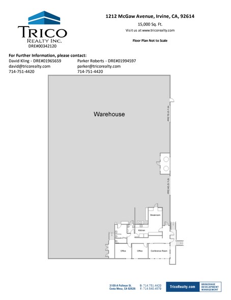 1202 McGaw Ave, Irvine, CA à louer - Plan d’étage – Image 3 sur 3