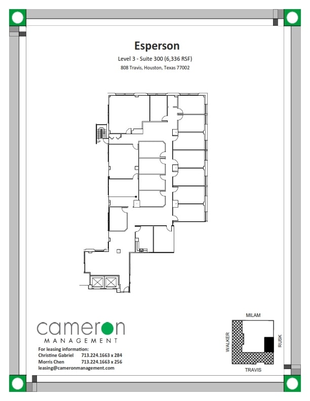 808 Travis St, Houston, TX à louer Plan d’étage– Image 1 sur 1