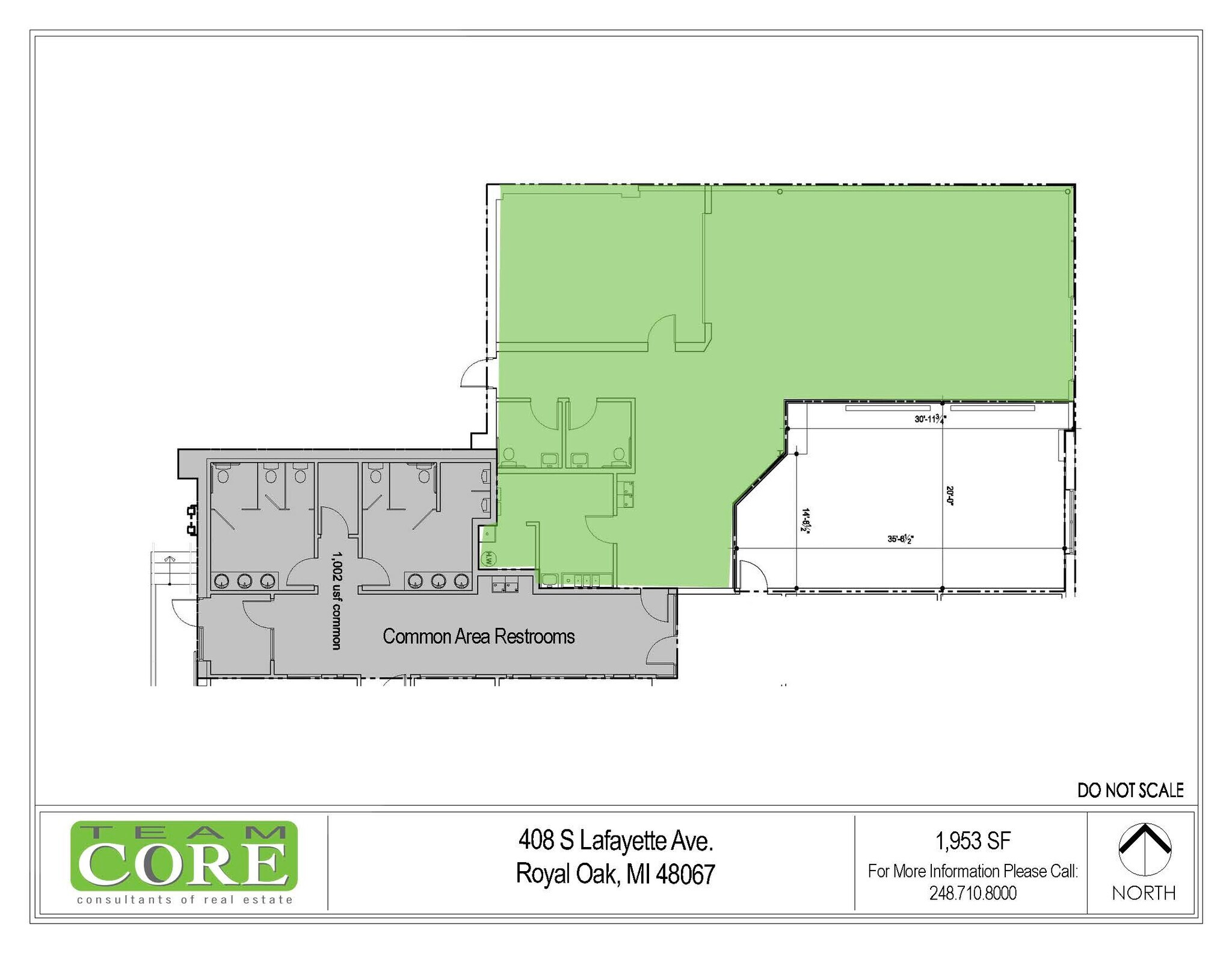 402-408 S Lafayette Ave, Royal Oak, MI à louer Plan d’étage– Image 1 sur 1