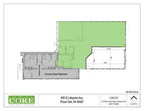 402-408 S Lafayette Ave, Royal Oak, MI à louer Plan d’étage– Image 1 sur 1